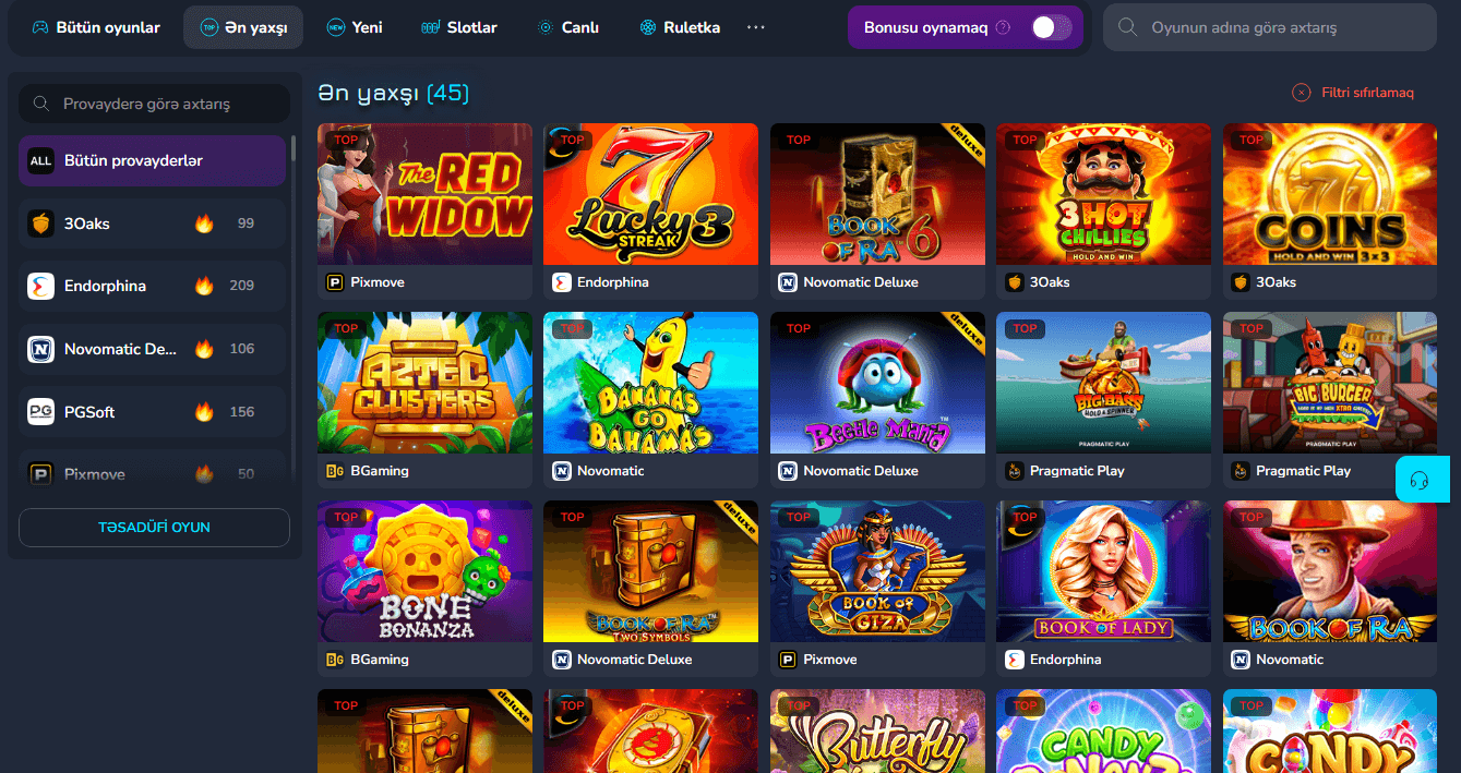 NeonClub Casino Oyunları