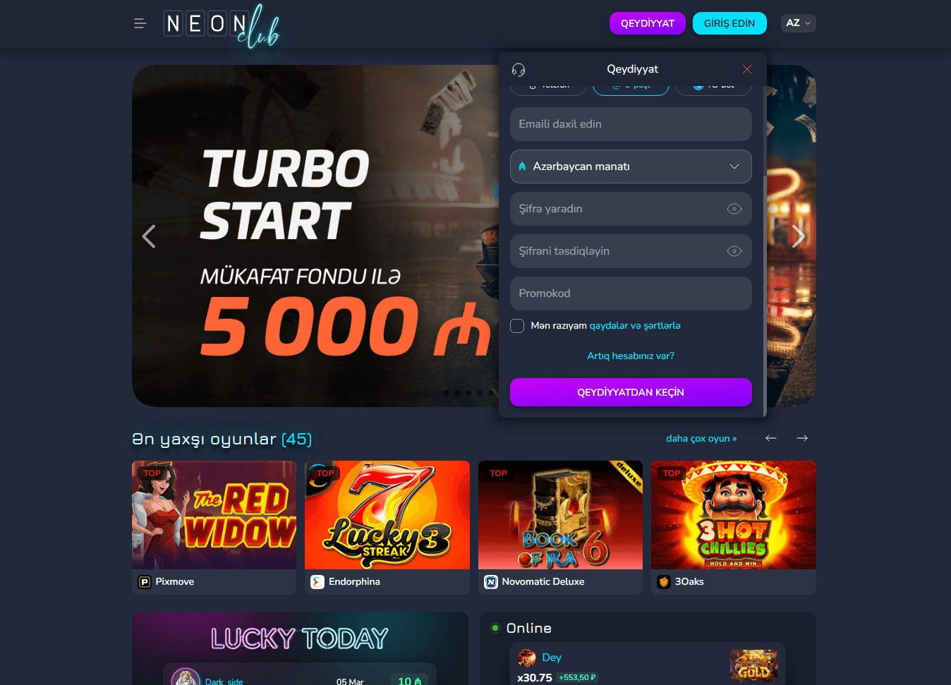 NeonClub Casino Giriş